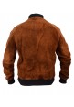 Aloha Premiere Bradley Cooper Brown Bomber Suede Leather Jacket